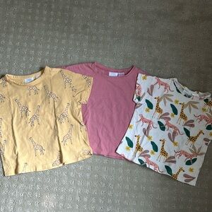 Bundle of THREE Zara TShirts Sz 12-18m